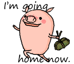 That pig with that dog. sticker #1364350