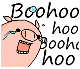 That pig with that dog. sticker #1364353