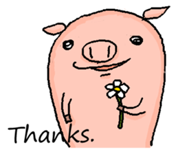 That pig with that dog. sticker #1364355