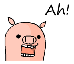 That pig with that dog. sticker #1364358