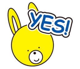 So cute! Tony of dog like a rabbit bear sticker #1366606