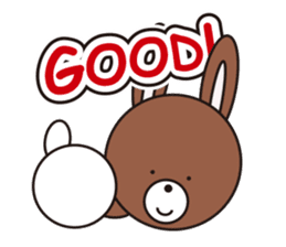 So cute! Tony of dog like a rabbit bear sticker #1366615