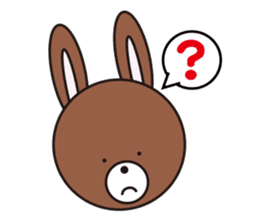 So cute! Tony of dog like a rabbit bear sticker #1366617