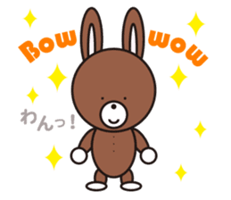 So cute! Tony of dog like a rabbit bear sticker #1366640