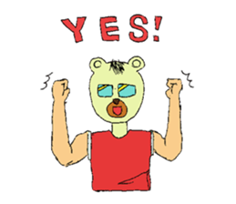 Stylish white bear sticker #1367028