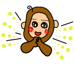 Encouraging monkey "Monkichimaru" sticker #1368675