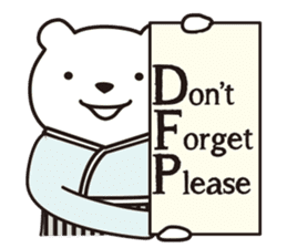 Japanese Bear in English sticker #1369676