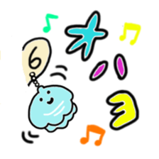 Amusing shellfish sticker #1370002