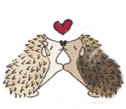 Hedgehogs in Love sticker #1370162