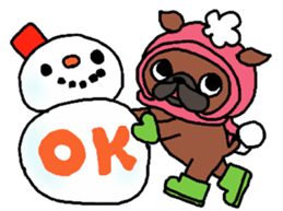 Cute Dog Sticker for winter use sticker #1371857