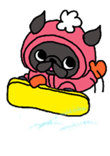 Cute Dog Sticker for winter use sticker #1371860