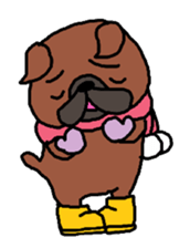 Cute Dog Sticker for winter use sticker #1371872