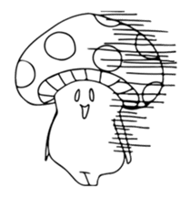 Funny mushroom sticker #1372085