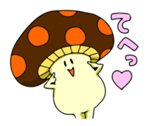 Funny mushroom sticker #1372087