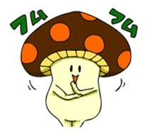 Funny mushroom sticker #1372088