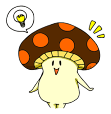 Funny mushroom sticker #1372089