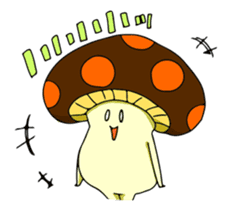Funny mushroom sticker #1372092