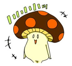 Funny mushroom sticker #1372092