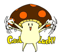 Funny mushroom sticker #1372094