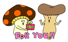 Funny mushroom sticker #1372099