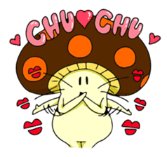 Funny mushroom sticker #1372105
