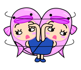 Original Horoscopes:  Pisces "The Fish" sticker #1372269