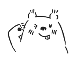 Sticker white bear to response sticker #1373002