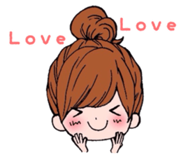 Girl's face(English version.) sticker #1373998