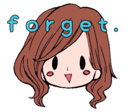 Girl's face(English version.) sticker #1374015