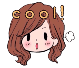 Girl's face(English version.) sticker #1374017