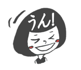 Days of the girl of the hair of Bob sticker #1377245