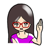 Young three sisters and an adult sister sticker #1377450