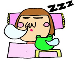 me and the frog. sticker #1377508