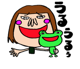 me and the frog. sticker #1377510