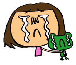 me and the frog. sticker #1377511