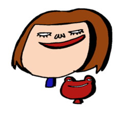 me and the frog. sticker #1377515