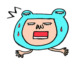 me and the frog. sticker #1377517