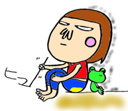 me and the frog. sticker #1377521