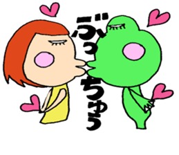 me and the frog. sticker #1377524