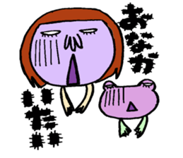 me and the frog. sticker #1377531