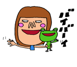 me and the frog. sticker #1377539