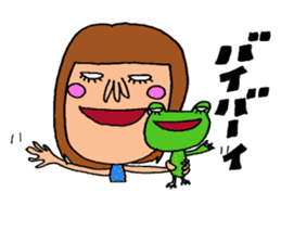 me and the frog. sticker #1377539