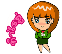 Office girl by ViccVoon Studio sticker #1378067