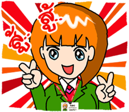 Office girl by ViccVoon Studio sticker #1378079