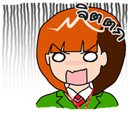 Office girl by ViccVoon Studio sticker #1378084