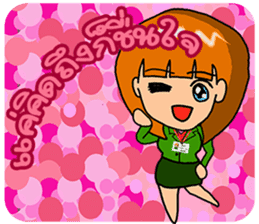 Office girl by ViccVoon Studio sticker #1378085