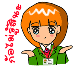 Office girl by ViccVoon Studio sticker #1378086