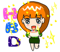 Office girl by ViccVoon Studio sticker #1378096