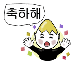 Mr.Egg daily conversation,Korean version sticker #1380808