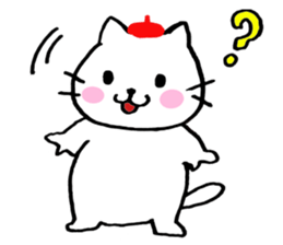Beret cat Sakura sticker #1381430